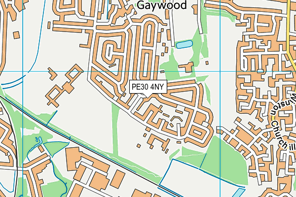 PE30 4NY map - OS VectorMap District (Ordnance Survey) PE30 4NY map - OS VectorMap District (Ordnance Survey)