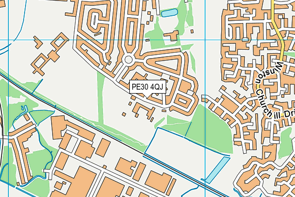 PE30 4QJ map - OS VectorMap District (Ordnance Survey) PE30 4QJ map - OS VectorMap District (Ordnance Survey)