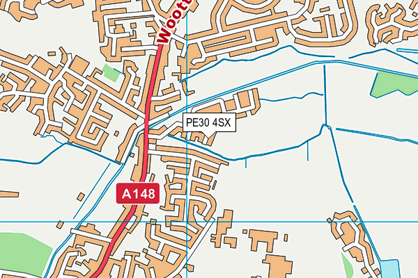 PE30 4SX map - OS VectorMap District (Ordnance Survey) PE30 4SX map - OS VectorMap District (Ordnance Survey)