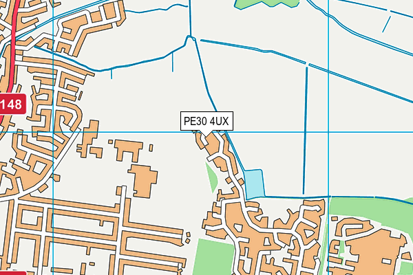PE30 4UX map - OS VectorMap District (Ordnance Survey) PE30 4UX map - OS VectorMap District (Ordnance Survey)