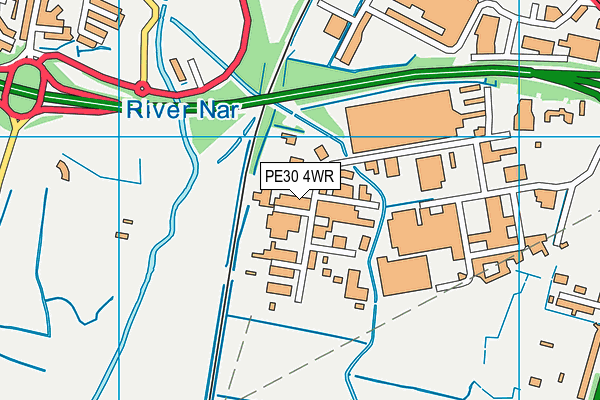 PE30 4WR map - OS VectorMap District (Ordnance Survey)