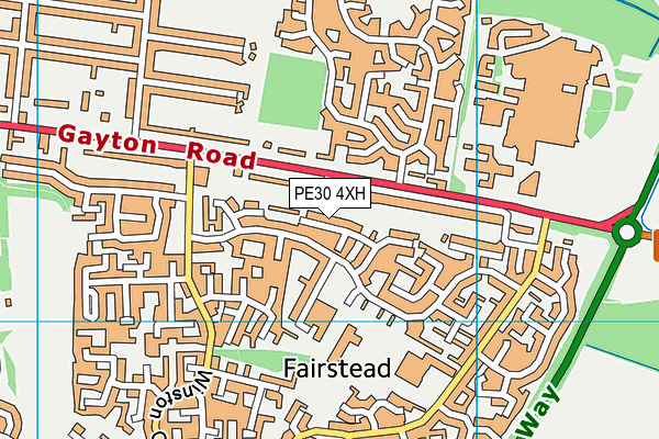 PE30 4XH map - OS VectorMap District (Ordnance Survey)