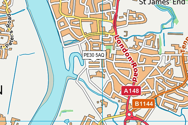 PE30 5AQ map - OS VectorMap District (Ordnance Survey) PE30 5AQ map - OS VectorMap District (Ordnance Survey)