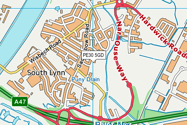 PE30 5GD map - OS VectorMap District (Ordnance Survey) PE30 5GD map - OS VectorMap District (Ordnance Survey)