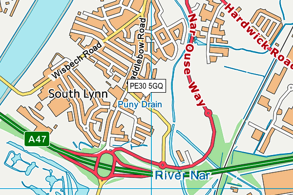 PE30 5GQ map - OS VectorMap District (Ordnance Survey) PE30 5GQ map - OS VectorMap District (Ordnance Survey)