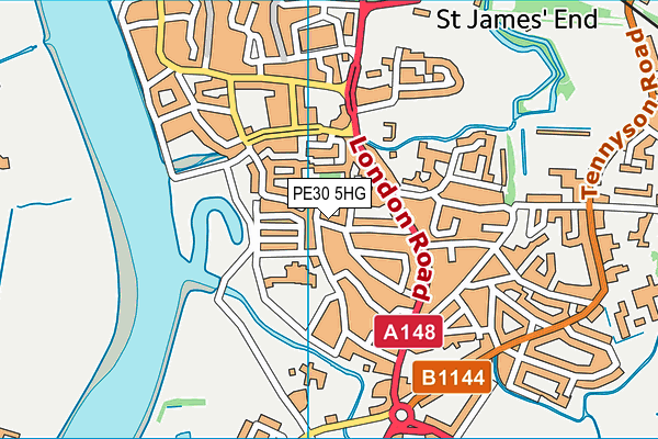 PE30 5HG map - OS VectorMap District (Ordnance Survey) PE30 5HG map - OS VectorMap District (Ordnance Survey)
