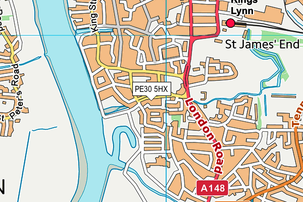 PE30 5HX map - OS VectorMap District (Ordnance Survey) PE30 5HX map - OS VectorMap District (Ordnance Survey)