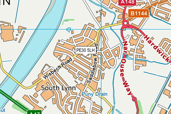 PE30 5LH map - OS VectorMap District (Ordnance Survey) PE30 5LH map - OS VectorMap District (Ordnance Survey)