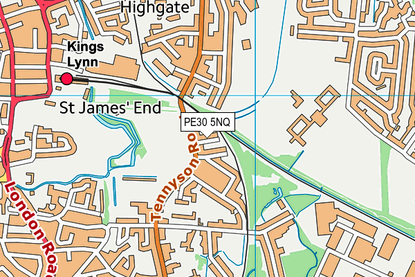 PE30 5NQ map - OS VectorMap District (Ordnance Survey) PE30 5NQ map - OS VectorMap District (Ordnance Survey)