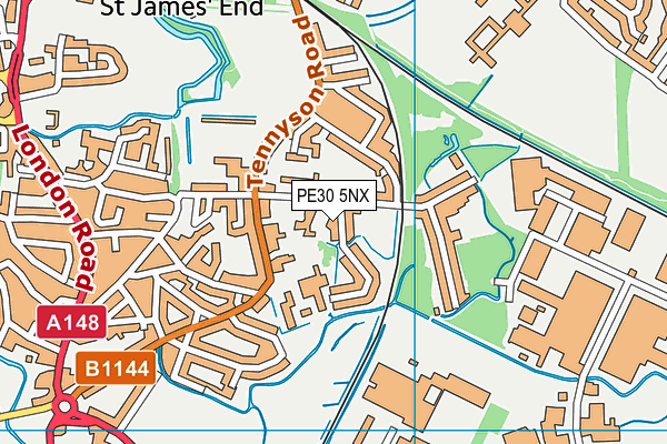 PE30 5NX map - OS VectorMap District (Ordnance Survey) PE30 5NX map - OS VectorMap District (Ordnance Survey)