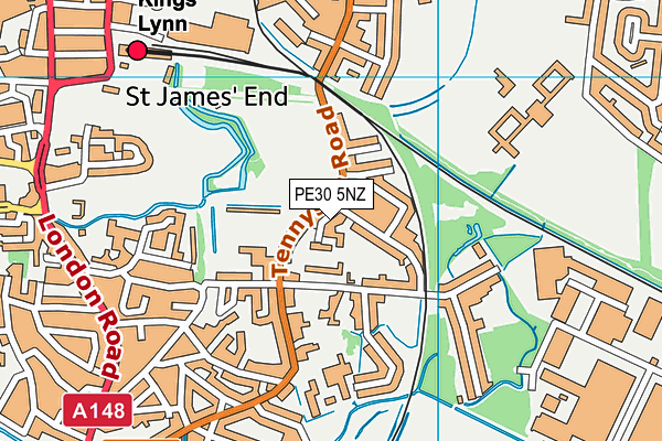 PE30 5NZ map - OS VectorMap District (Ordnance Survey) PE30 5NZ map - OS VectorMap District (Ordnance Survey)
