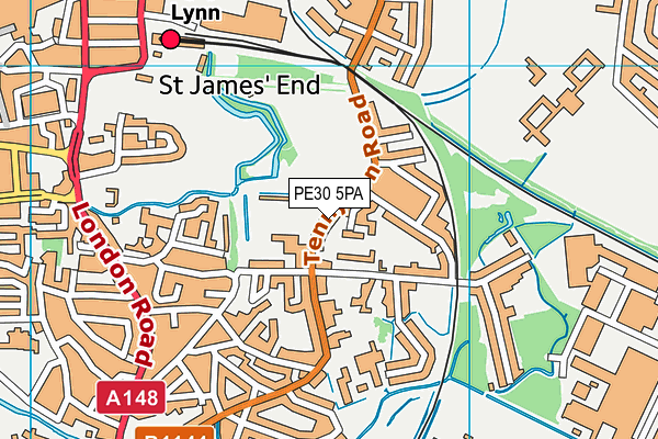 PE30 5PA map - OS VectorMap District (Ordnance Survey) PE30 5PA map - OS VectorMap District (Ordnance Survey)
