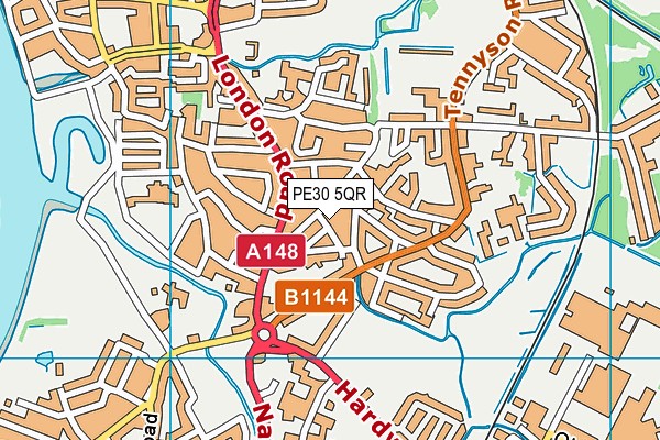 PE30 5QR map - OS VectorMap District (Ordnance Survey) PE30 5QR map - OS VectorMap District (Ordnance Survey)