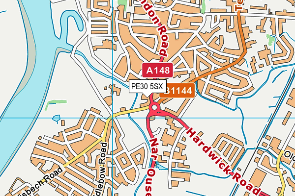 PE30 5SX map - OS VectorMap District (Ordnance Survey) PE30 5SX map - OS VectorMap District (Ordnance Survey)