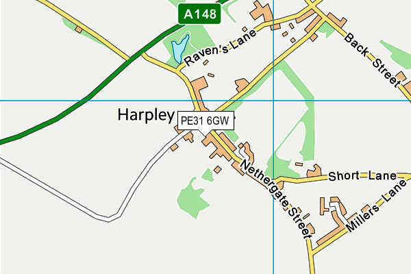 PE31 6GW map - OS VectorMap District (Ordnance Survey) PE31 6GW map - OS VectorMap District (Ordnance Survey)