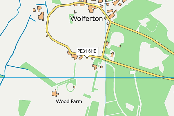 PE31 6HE map - OS VectorMap District (Ordnance Survey)