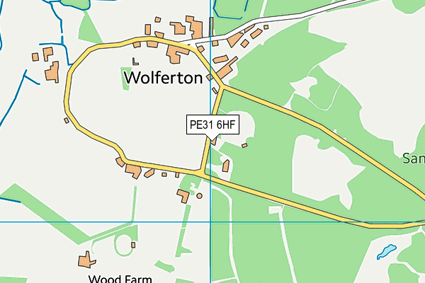 PE31 6HF map - OS VectorMap District (Ordnance Survey)