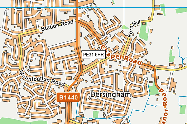 PE31 6HR map - OS VectorMap District (Ordnance Survey) PE31 6HR map - OS VectorMap District (Ordnance Survey)