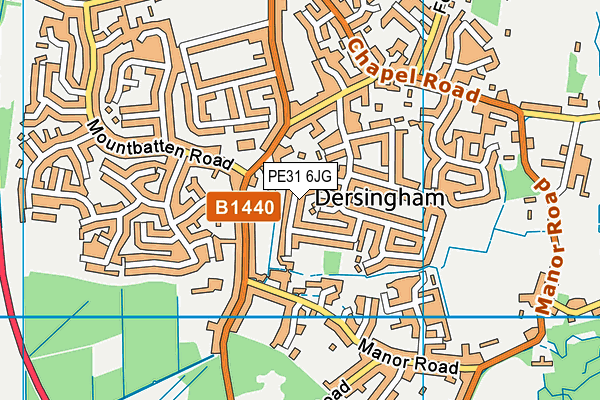 PE31 6JG map - OS VectorMap District (Ordnance Survey) PE31 6JG map - OS VectorMap District (Ordnance Survey)