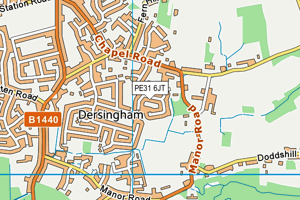 PE31 6JT map - OS VectorMap District (Ordnance Survey) PE31 6JT map - OS VectorMap District (Ordnance Survey)