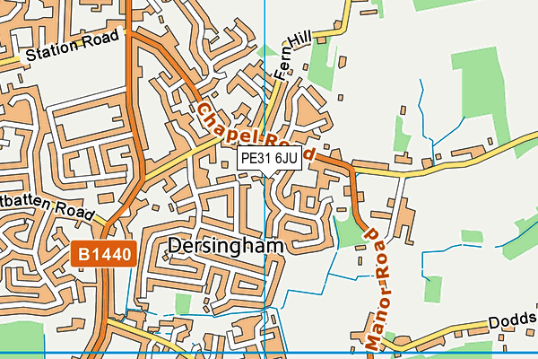 PE31 6JU map - OS VectorMap District (Ordnance Survey) PE31 6JU map - OS VectorMap District (Ordnance Survey)