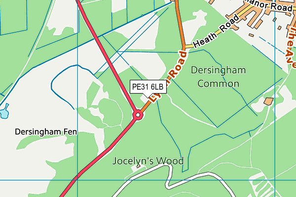 PE31 6LB map - OS VectorMap District (Ordnance Survey) PE31 6LB map - OS VectorMap District (Ordnance Survey)