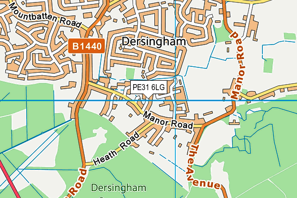 PE31 6LG map - OS VectorMap District (Ordnance Survey) PE31 6LG map - OS VectorMap District (Ordnance Survey)