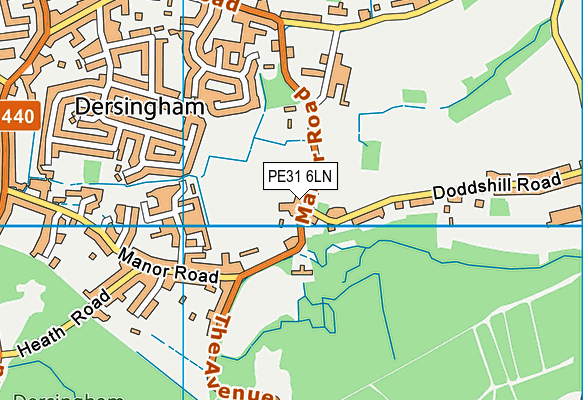 PE31 6LN map - OS VectorMap District (Ordnance Survey) PE31 6LN map - OS VectorMap District (Ordnance Survey)