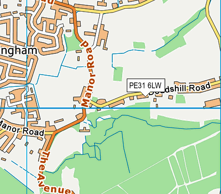 PE31 6LW map - OS VectorMap District (Ordnance Survey) PE31 6LW map - OS VectorMap District (Ordnance Survey)