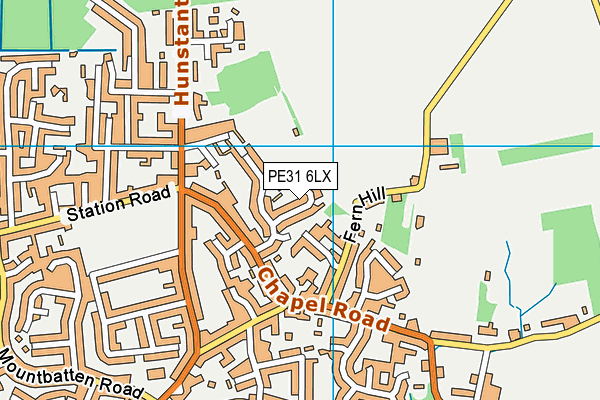 PE31 6LX map - OS VectorMap District (Ordnance Survey) PE31 6LX map - OS VectorMap District (Ordnance Survey)