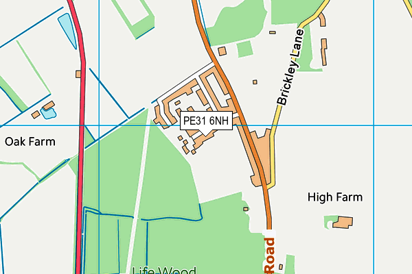 PE31 6NH map - OS VectorMap District (Ordnance Survey) PE31 6NH map - OS VectorMap District (Ordnance Survey)