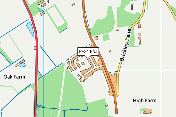 PE31 6NJ map - OS VectorMap District (Ordnance Survey) PE31 6NJ map - OS VectorMap District (Ordnance Survey)
