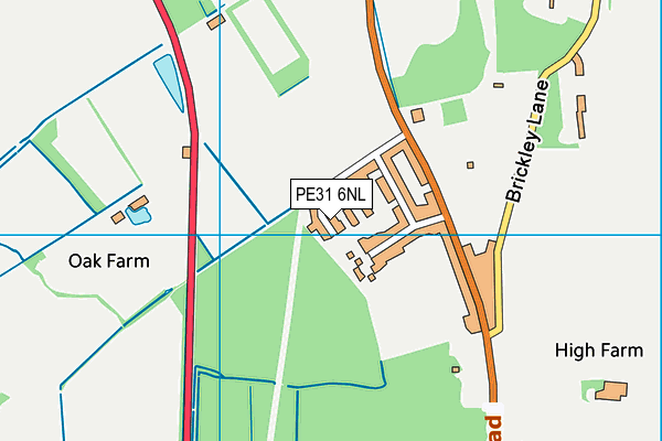 PE31 6NL map - OS VectorMap District (Ordnance Survey) PE31 6NL map - OS VectorMap District (Ordnance Survey)