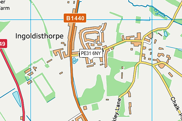 PE31 6NY map - OS VectorMap District (Ordnance Survey) PE31 6NY map - OS VectorMap District (Ordnance Survey)