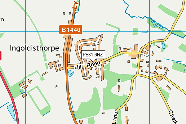PE31 6NZ map - OS VectorMap District (Ordnance Survey) PE31 6NZ map - OS VectorMap District (Ordnance Survey)