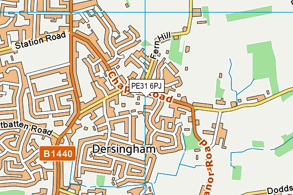 PE31 6PJ map - OS VectorMap District (Ordnance Survey) PE31 6PJ map - OS VectorMap District (Ordnance Survey)