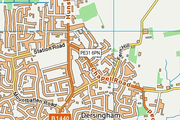 PE31 6PN map - OS VectorMap District (Ordnance Survey) PE31 6PN map - OS VectorMap District (Ordnance Survey)