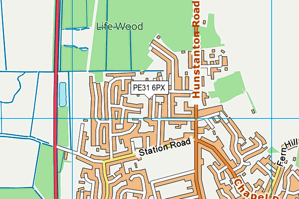 PE31 6PX map - OS VectorMap District (Ordnance Survey) PE31 6PX map - OS VectorMap District (Ordnance Survey)