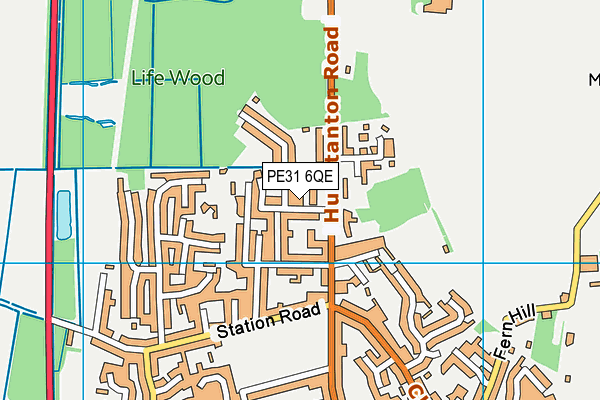PE31 6QE map - OS VectorMap District (Ordnance Survey) PE31 6QE map - OS VectorMap District (Ordnance Survey)