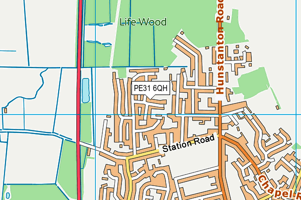 PE31 6QH map - OS VectorMap District (Ordnance Survey) PE31 6QH map - OS VectorMap District (Ordnance Survey)