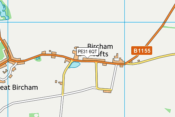 PE31 6QT map - OS VectorMap District (Ordnance Survey)