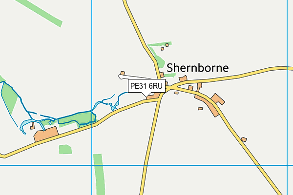 PE31 6RU map - OS VectorMap District (Ordnance Survey)
