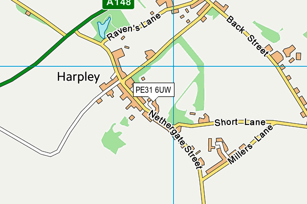 PE31 6UW map - OS VectorMap District (Ordnance Survey) PE31 6UW map - OS VectorMap District (Ordnance Survey)