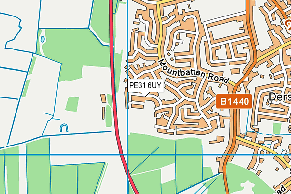 PE31 6UY map - OS VectorMap District (Ordnance Survey) PE31 6UY map - OS VectorMap District (Ordnance Survey)