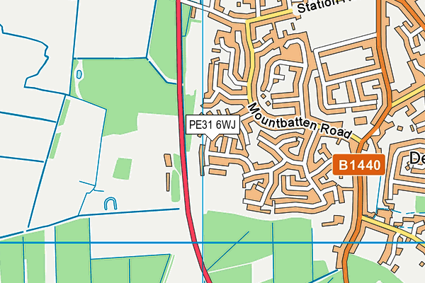 PE31 6WJ map - OS VectorMap District (Ordnance Survey) PE31 6WJ map - OS VectorMap District (Ordnance Survey)