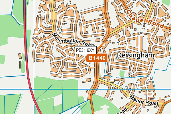 PE31 6XY map - OS VectorMap District (Ordnance Survey) PE31 6XY map - OS VectorMap District (Ordnance Survey)
