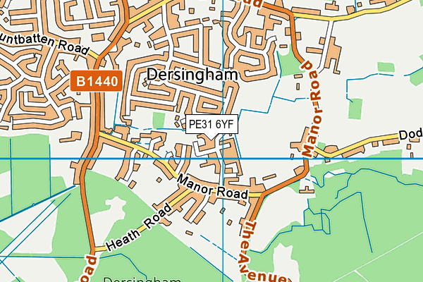 PE31 6YF map - OS VectorMap District (Ordnance Survey) PE31 6YF map - OS VectorMap District (Ordnance Survey)