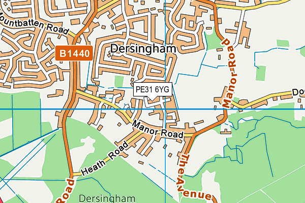 PE31 6YG map - OS VectorMap District (Ordnance Survey) PE31 6YG map - OS VectorMap District (Ordnance Survey)
