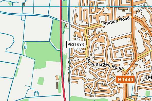 PE31 6YR map - OS VectorMap District (Ordnance Survey) PE31 6YR map - OS VectorMap District (Ordnance Survey)