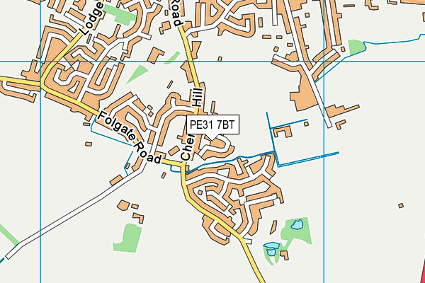 PE31 7BT map - OS VectorMap District (Ordnance Survey) PE31 7BT map - OS VectorMap District (Ordnance Survey)